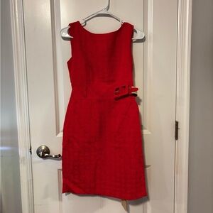 Banana Republic petite scarlet red midi dress